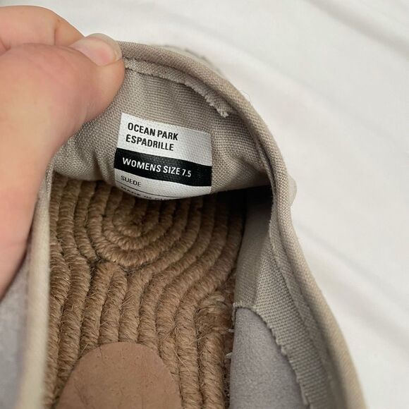 SeaVees Grey Ocean Park Espadrilles Grey Suede 7.5 - Picture 7 of 8
